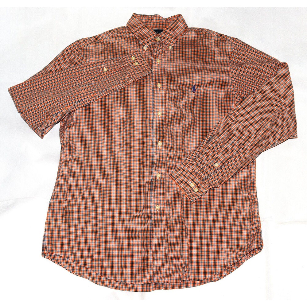 Ralph Lauren Custom Fit Men's Long Sleeve Button‎ Down Shirt Size Large
